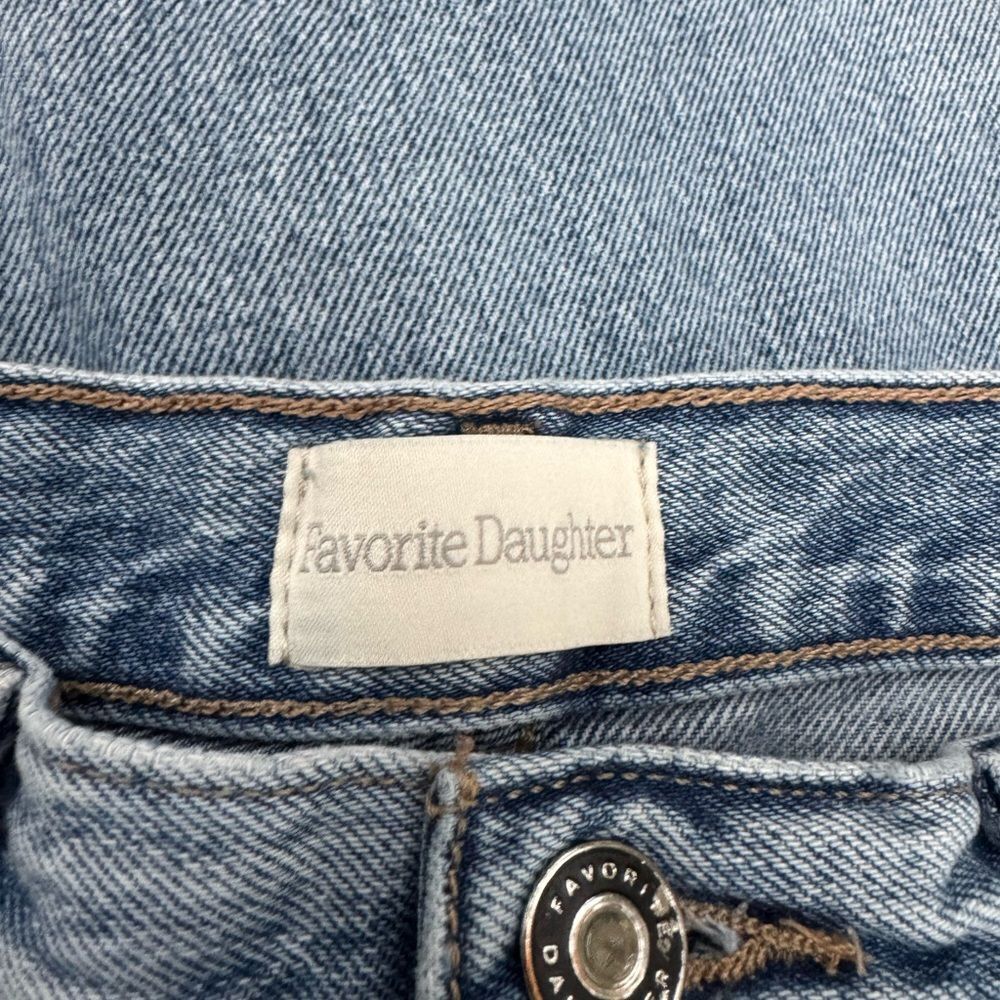 FAVORITE DAUGHTER The Masha Super High Rise Wide Leg Crop Jeans Size 27 -Stained - Picture 11 of 11